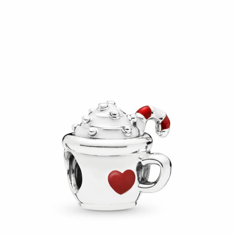 Pandora Warm Cocoa Charm - Sterling Silver/Enamel/Red - Canada | EN4420PY